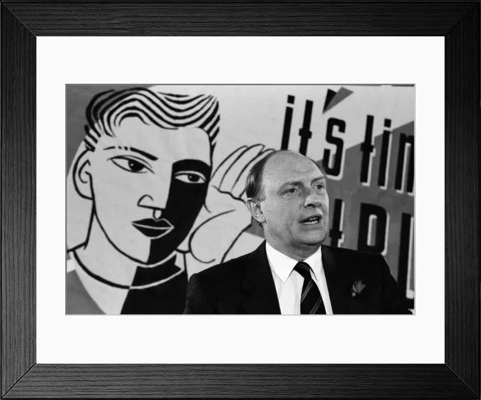 Framed Print : Labour leader Neil Kinnock launches a new capping Red Wedge Framed Print : Labour leader Neil Kinnock launches a new capping Red Wedge