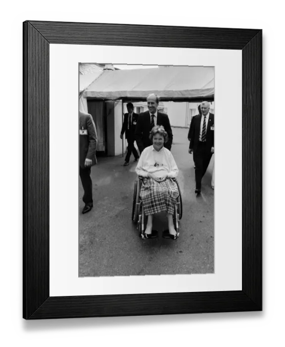 Framed Print : Margaret Tebbit back on the party conference scene - two years after the IRA bombing Framed Print : Margaret Tebbit back on the party conference scene - two years after the IRA bombing