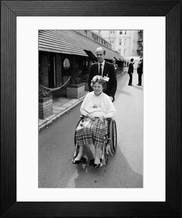 Framed Print : Margaret Tebbit back on the party conference scene - two years after the IRA bombing