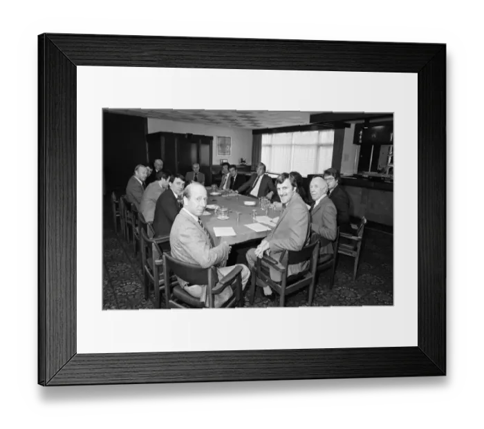 Framed Print : The best brains in the football business all got together with one common desire