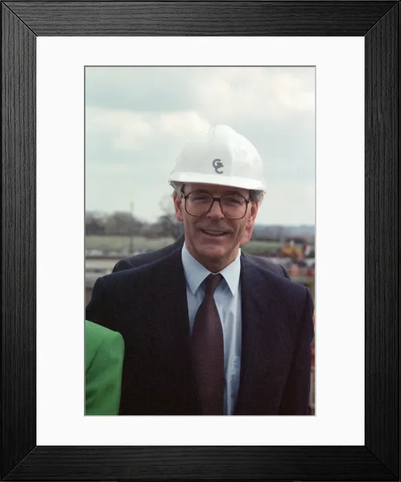 Framed Print : Prime Minister John Major and his wife Norma visiting Grafham Water Processing Plant