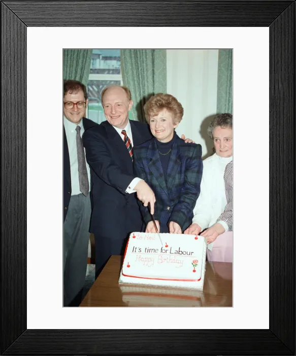 Framed Print : The Labour Party campaigning in Scotland ahead of the 1992 General Election