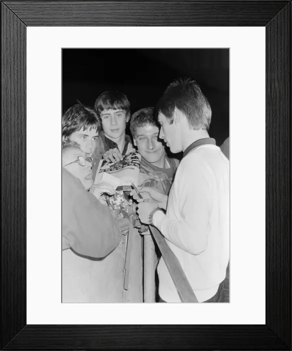 Framed Print : Paul Weller, and his band, The Jam, pictured during their final ever gig in 1982 Framed Print : Paul Weller, and his band, The Jam, pictured during their final ever gig in 1982