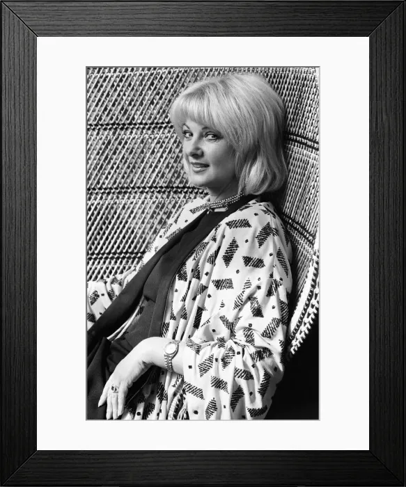 Framed Print : Mandy Rice Davies, pictured in 1986. Marilyn Davies Framed Print : Mandy Rice Davies, pictured in 1986. Marilyn Davies