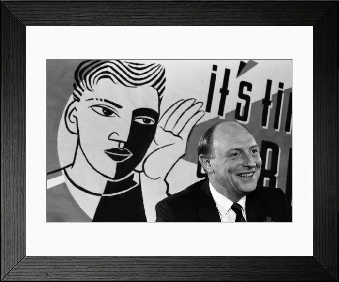 Framed Print : Labour leader Neil Kinnock launches a new capping Red Wedge