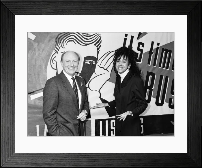 Framed Print : Labour leader Neil Kinnock launches a new capping Red Wedge Framed Print : Labour leader Neil Kinnock launches a new capping Red Wedge