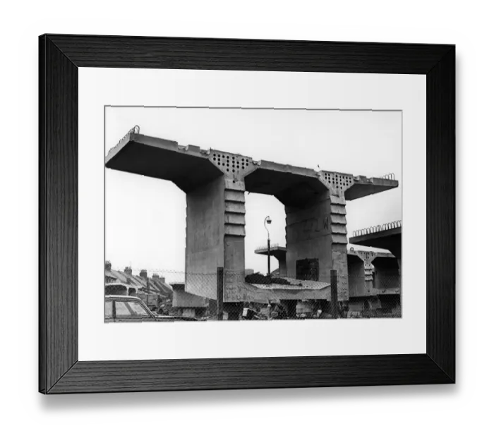 Framed Print : Construction of the Tyneside Metro. 9th November 1977