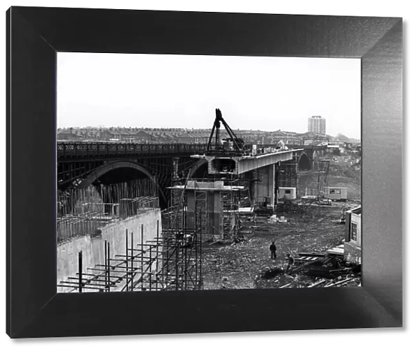 Construction of the Tyneside Metro. 9th November 1977