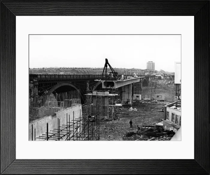 Framed Print : Construction of the Tyneside Metro. 9th November 1977 Framed Print : Construction of the Tyneside Metro. 9th November 1977