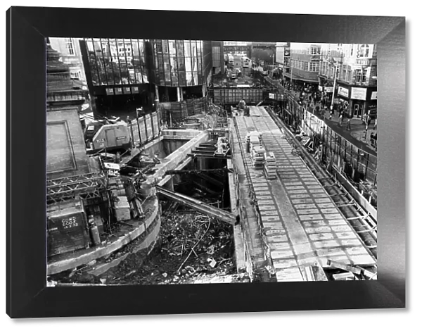 Construction of Monument Station, Newcastle. 6th January 1978