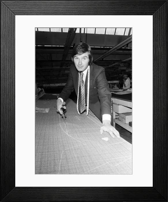 Framed Print : Consultant designer William Van Overdyk shows off his latest designs at the Burton