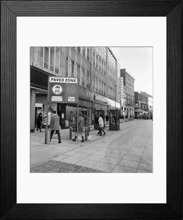 Framed Print : Kirkgate, Leeds, West Yorkshire. 22nd January 1973