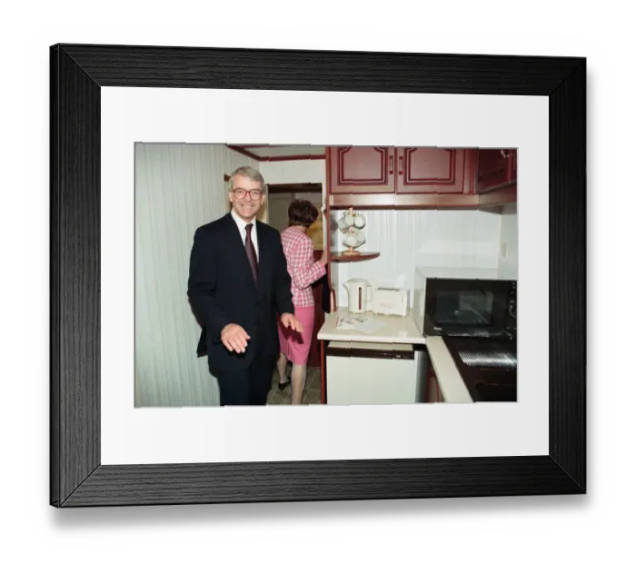 Framed Print : Prime Minister John Major and his wife Norma at the Ideal Home Exhibition, Earls Court Framed Print : Prime Minister John Major and his wife Norma at the Ideal Home Exhibition, Earls Court