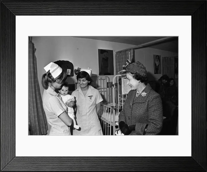 Framed Print : Queen Elizabeth II opens the Royal Surrey County Hospital