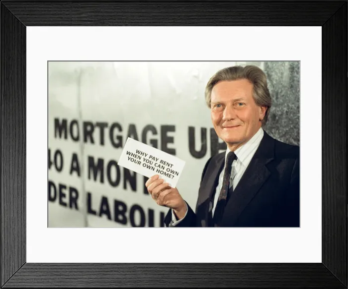 Framed Print : Secretary of State for the Environment Michael Heseltine speaking during the 1992 General Framed Print : Secretary of State for the Environment Michael Heseltine speaking during the 1992 General