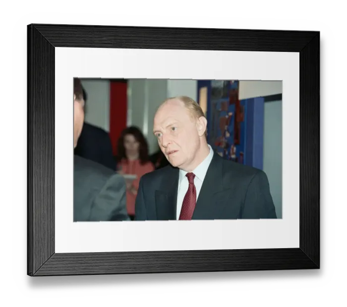 Framed Print : Labour leader Neil Kinnock visits Redditch, Worcestershire Framed Print : Labour leader Neil Kinnock visits Redditch, Worcestershire