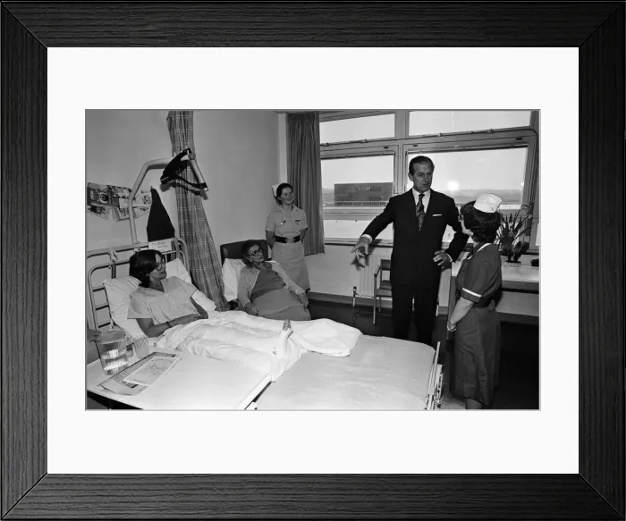 Framed Print : Queen Elizabeth II opens the Royal Surrey County Hospital Framed Print : Queen Elizabeth II opens the Royal Surrey County Hospital