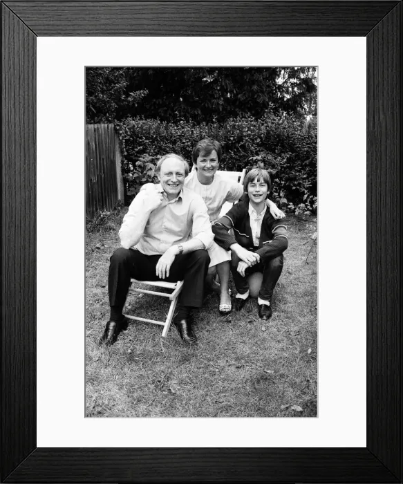 Framed Print : Shadow Secretary of State for Education Neil Kinnock at home with his wife Glenys