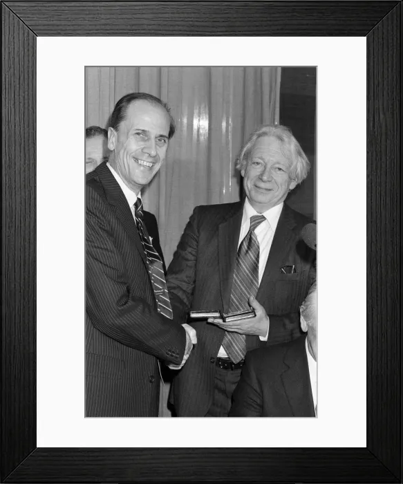 Framed Print : Geoffrey Goodman, Daily Mirror journalist, presented with Granada TV Framed Print : Geoffrey Goodman, Daily Mirror journalist, presented with Granada TV
