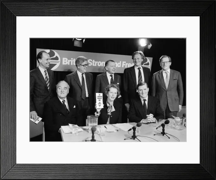Framed Print : The Prime Minister, Margaret Thatcher, and other leading Conservatives launch Framed Print : The Prime Minister, Margaret Thatcher, and other leading Conservatives launch