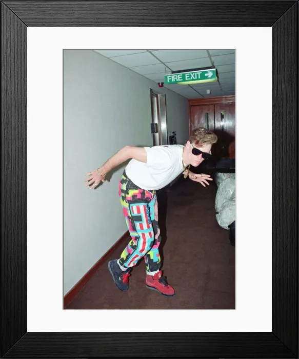 Framed Print : Vanilla Ice visits Capital Radio, London. 10th April 1991 Framed Print : Vanilla Ice visits Capital Radio, London. 10th April 1991