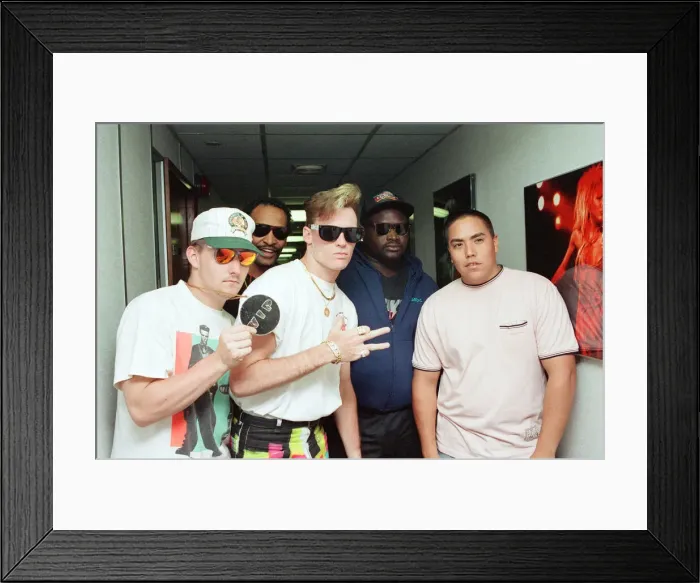 Framed Print : Vanilla Ice visits Capital Radio, London. 10th April 1991 Framed Print : Vanilla Ice visits Capital Radio, London. 10th April 1991