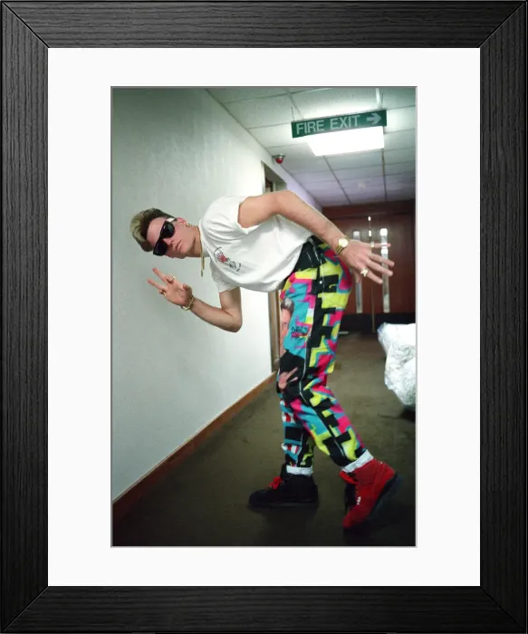 Framed Print : Vanilla Ice visits Capital Radio, London. 10th April 1991