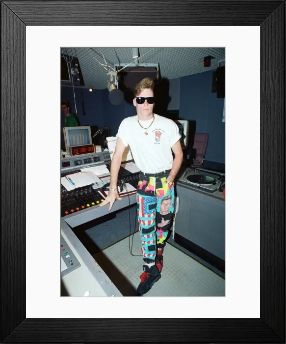 Framed Print : Vanilla Ice visits Capital Radio, London. 10th April 1991 Framed Print : Vanilla Ice visits Capital Radio, London. 10th April 1991