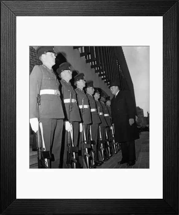 Framed Print : King Olav V of Norway officially opens the new Civic Centre in Newcastle