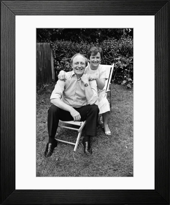 Framed Print : Shadow Secretary of State for Education Neil Kinnock at home with his wife Glenys in Framed Print : Shadow Secretary of State for Education Neil Kinnock at home with his wife Glenys in