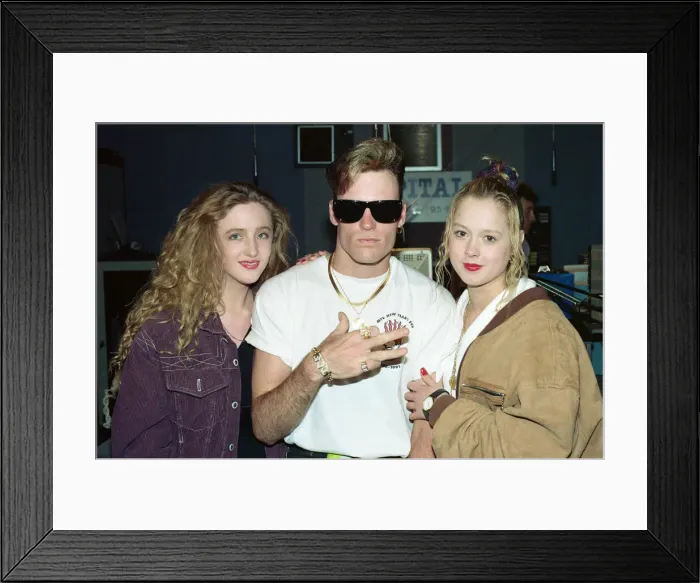 Framed Print : Vanilla Ice visits Capital Radio, London. 10th April 1991 Framed Print : Vanilla Ice visits Capital Radio, London. 10th April 1991