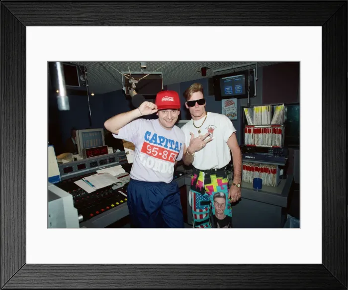 Framed Print : Vanilla Ice visits Capital Radio, London. 10th April 1991 Framed Print : Vanilla Ice visits Capital Radio, London. 10th April 1991
