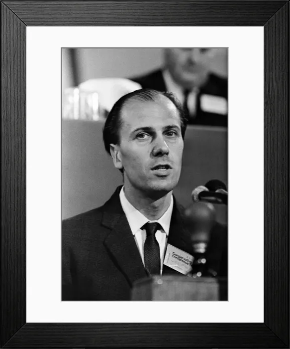 Framed Print : Norman Tebbit on the second day of the Conservative party conference. October 1966