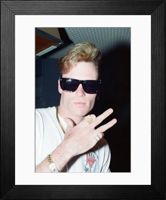 Framed Print : Vanilla Ice visits Capital Radio, London. 10th April 1991 Framed Print : Vanilla Ice visits Capital Radio, London. 10th April 1991