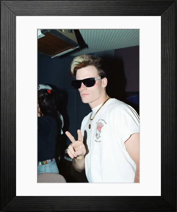 Framed Print : Vanilla Ice visits Capital Radio, London. 10th April 1991 Framed Print : Vanilla Ice visits Capital Radio, London. 10th April 1991