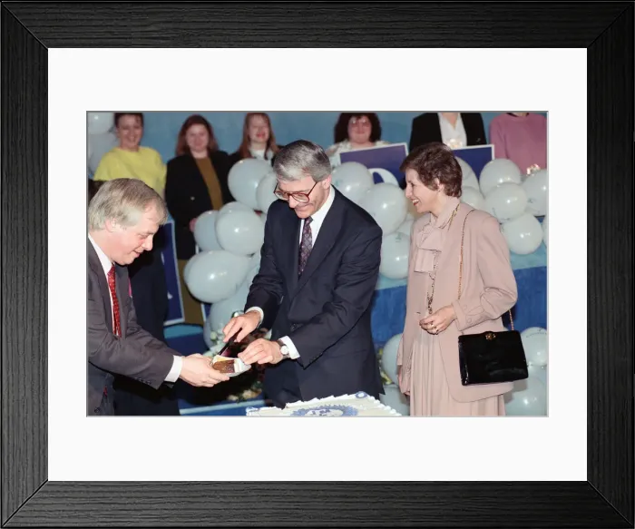 Framed Print : Prime Minister John Major pictured on his 49th birthday. 29th March 1992 Framed Print : Prime Minister John Major pictured on his 49th birthday. 29th March 1992