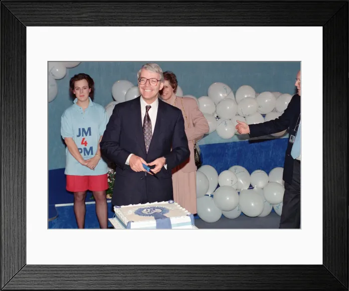 Framed Print : Prime Minister John Major pictured on his 49th birthday. 29th March 1992 Framed Print : Prime Minister John Major pictured on his 49th birthday. 29th March 1992