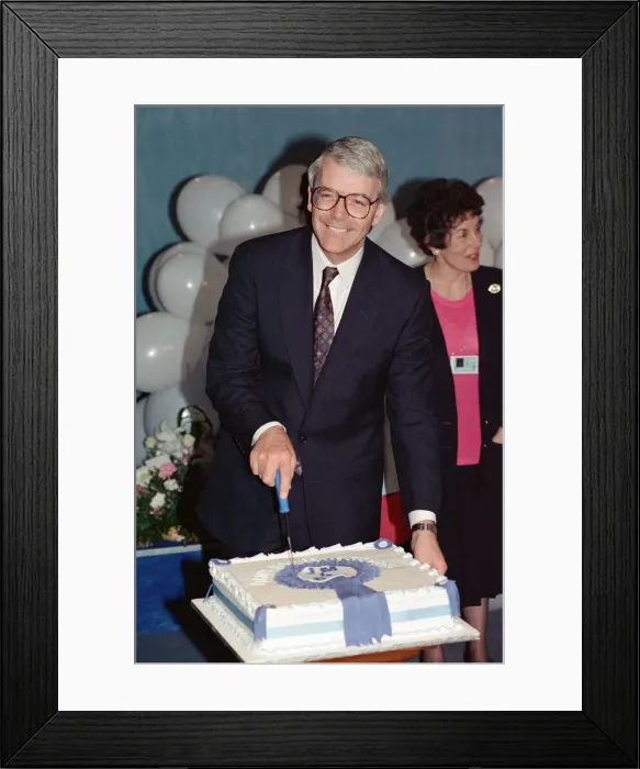 Framed Print : Prime Minister John Major pictured on his 49th birthday. 29th March 1992 Framed Print : Prime Minister John Major pictured on his 49th birthday. 29th March 1992