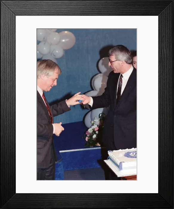Framed Print : Prime Minister John Major pictured on his 49th birthday. 29th March 1992 Framed Print : Prime Minister John Major pictured on his 49th birthday. 29th March 1992