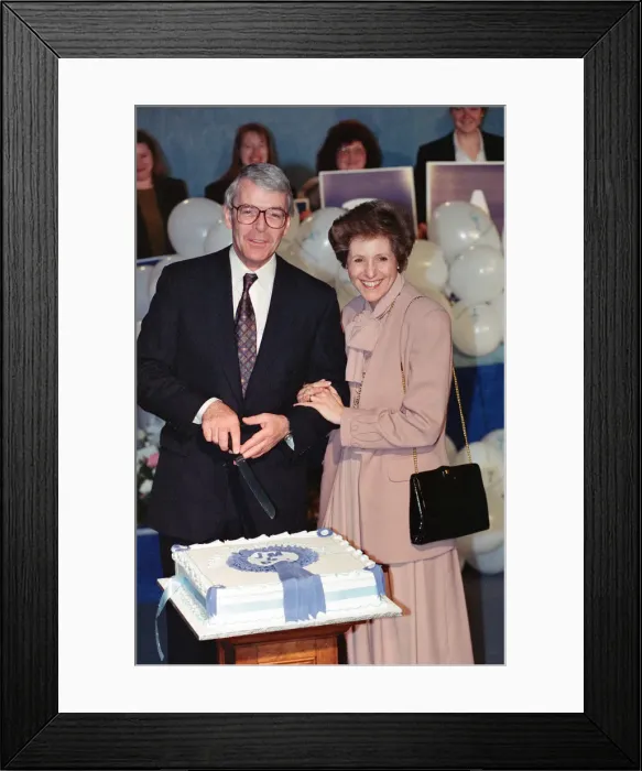 Framed Print : Prime Minister John Major pictured on his 49th birthday. 29th March 1992