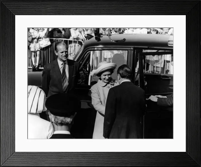 Framed Print : Queen Elizabeth II and Prince Philip, Duke of Edinburgh in Liverpool during the Silver Framed Print : Queen Elizabeth II and Prince Philip, Duke of Edinburgh in Liverpool during the Silver