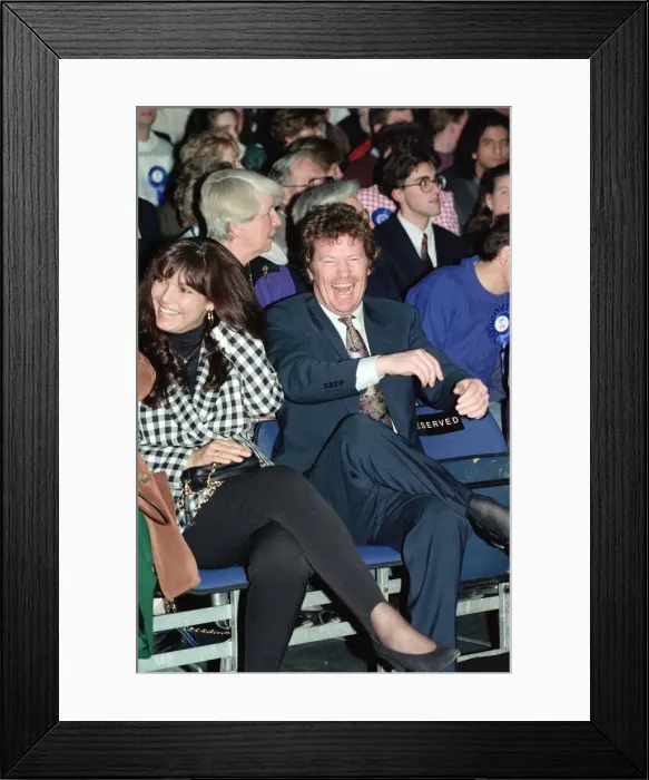 Framed Print : Jim Davidson pictured in the audience of a conservative rally, Wembley. 5th April 1992 Framed Print : Jim Davidson pictured in the audience of a conservative rally, Wembley. 5th April 1992