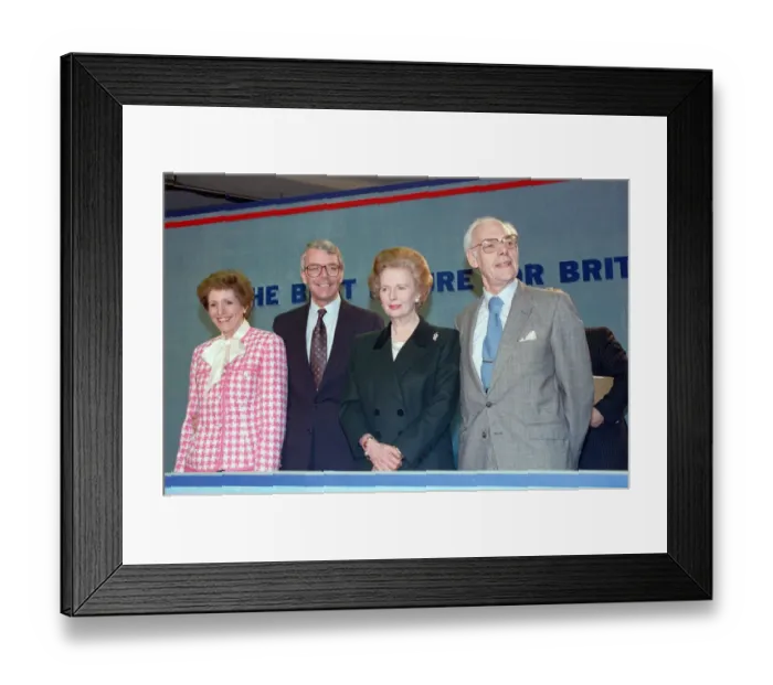 Framed Print : Prime Minister John Major with his wife Norma, and Margaret Thatcher with her husband Framed Print : Prime Minister John Major with his wife Norma, and Margaret Thatcher with her husband