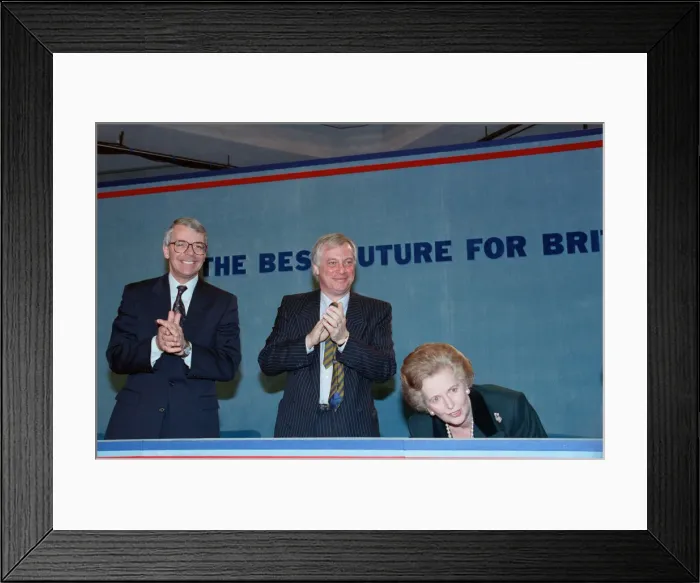 Framed Print : Prime Minister John Major, Chris Patten and Margaret Thatcher Framed Print : Prime Minister John Major, Chris Patten and Margaret Thatcher