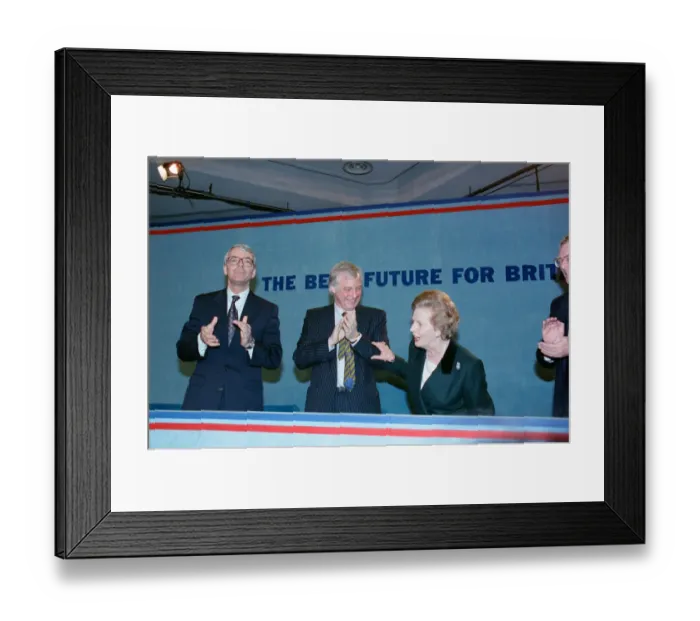 Framed Print : Prime Minister John Major, Chris Patten and Margaret Thatcher Framed Print : Prime Minister John Major, Chris Patten and Margaret Thatcher