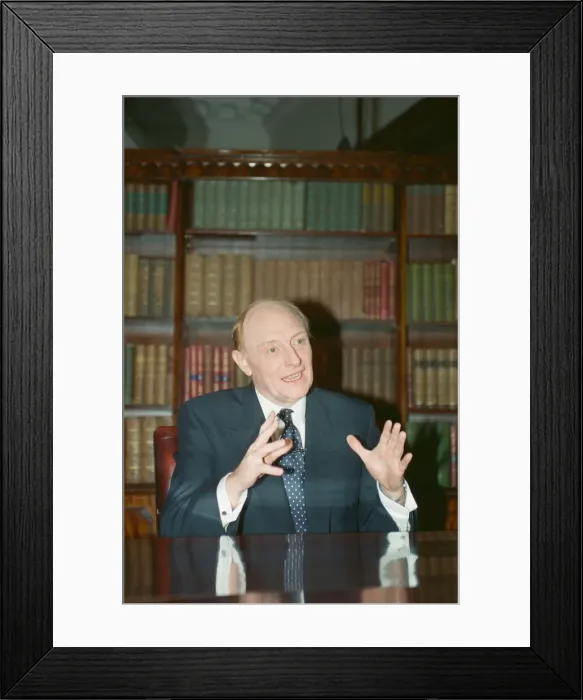 Framed Print : Leader of the Labour Party Neil Kinnock is interviewed by David Dimbleby ahead of Framed Print : Leader of the Labour Party Neil Kinnock is interviewed by David Dimbleby ahead of