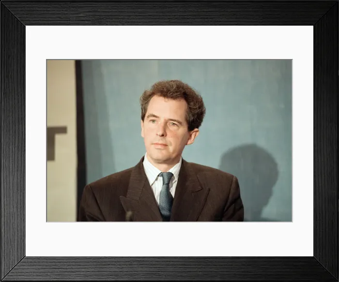 Framed Print : Secretary of State for Health William Waldegrave gives a press conference during Framed Print : Secretary of State for Health William Waldegrave gives a press conference during