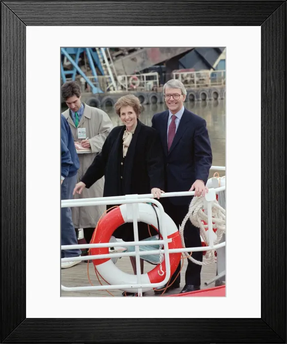 Framed Print : Prime Minister John Major with his wife Norma in Bristol Framed Print : Prime Minister John Major with his wife Norma in Bristol