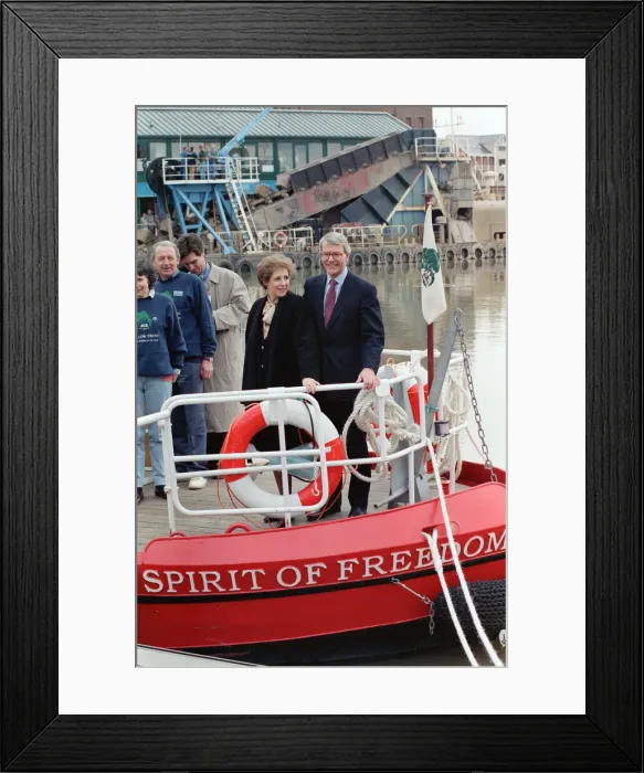 Framed Print : Prime Minister John Major with his wife Norma in Bristol Framed Print : Prime Minister John Major with his wife Norma in Bristol