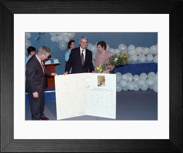 Framed Print : Prime Minister John Major with his wife Norma in Bristol Framed Print : Prime Minister John Major with his wife Norma in Bristol